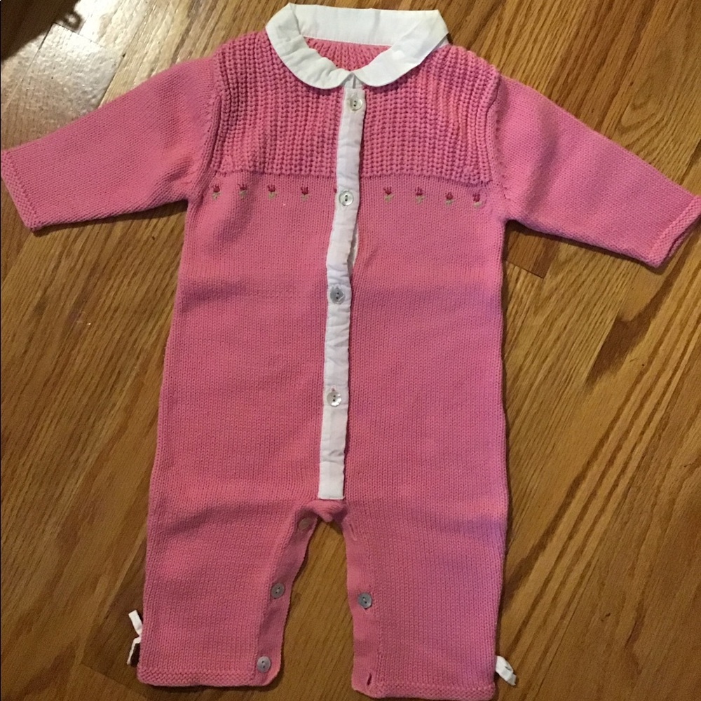 Baby girl knit romper 3m